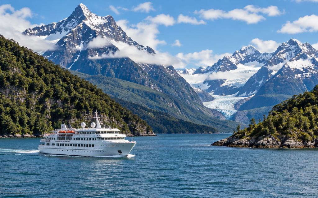 Illustrative cruise vessel for South America itineraries; not the assigned ship